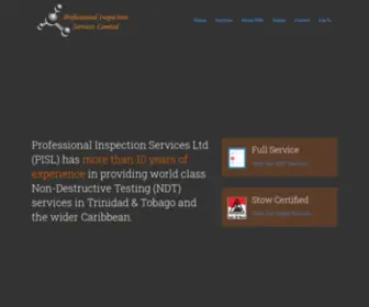 Pisl.co.tt(PISL Professional Inspection Services Ltd) Screenshot