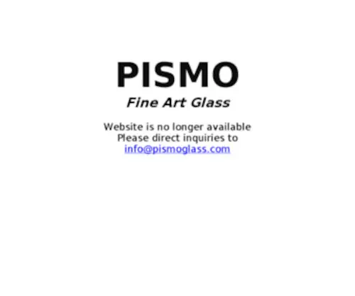 Pismoglass.com(Pismo Contemporary Art Glass) Screenshot