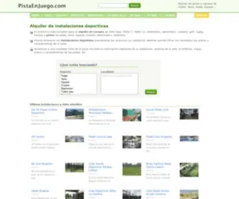 Pistaenjuego.com(Alquiler de instalaciones deportivas) Screenshot