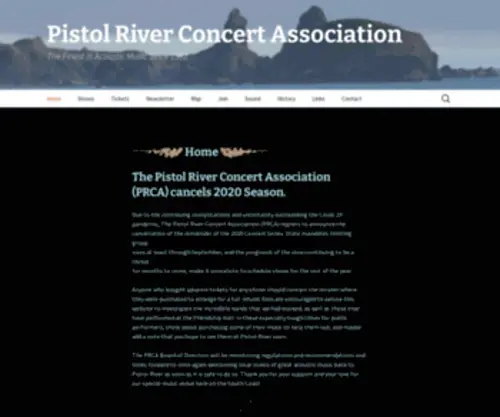 Pistolriver.com(Pistol River Concert Association) Screenshot