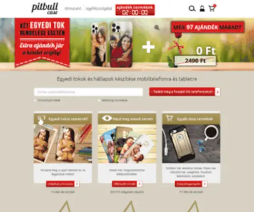 Pitbullcase.hu(Egyedi telefontok tervező) Screenshot