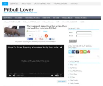 Pitbullslover.com(Pitbull Lover) Screenshot