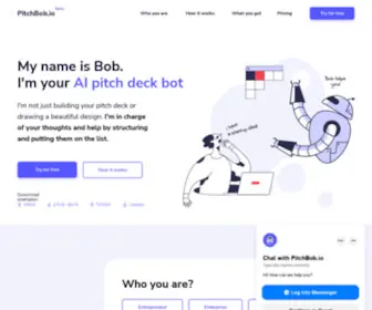 Pitchbob.io(Ai pitch deck generator) Screenshot