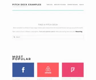 Pitchdeckexamples.com(Pitch Deck Examples and Templates) Screenshot