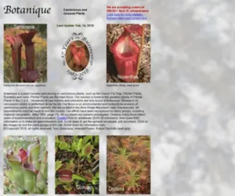 Pitcherplant.com(Botanique) Screenshot