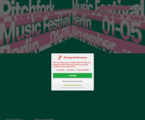 PitchforkmusicFestival.de(Pitchfork Music Festival Berlin) Screenshot