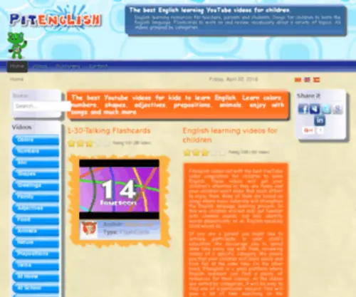 Pitenglish.com(Videos to learn English for kids) Screenshot