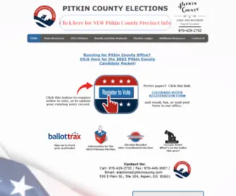 Pitkinvotes.com(We are the Pitkin County Election Department. The next election) Screenshot
