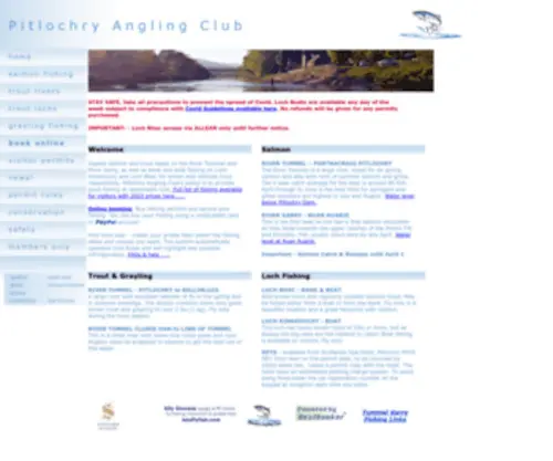 Pitlochryanglingclub.com(Pitlochry Angling Club Fishing Scotland) Screenshot