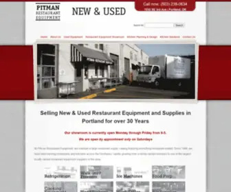 Pitmanequip.com(Portland Restaurant Supply) Screenshot