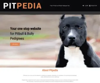 Pitpedia.com(Your one stop website for pitbull & bully pedigrees  see more about pitpedia) Screenshot