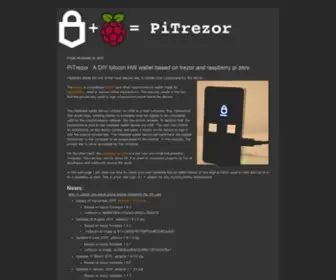 Pitrezor.com(A DIY bitcoin hardware wallet based on trezor and raspberry pi zero) Screenshot