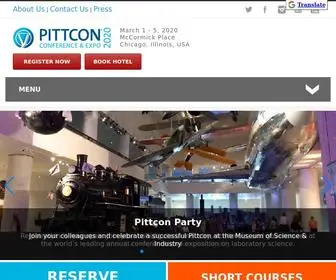 Pittcon.org(Expo Home) Screenshot