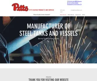 Pittsoilfield.com(PITTS OILFIELD PRODUCTS AND SERVICES) Screenshot