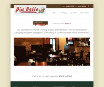 Piubellopizza.com(Piu Bello Pizzeria Restaurant) Screenshot