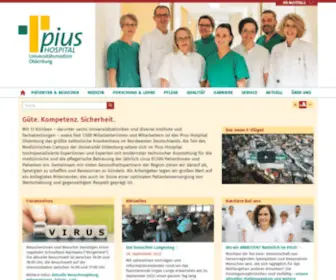 Pius-Hospital.de(Pius-Hospital Oldenburg | Herzlich Willkommen im größten katholischen Krankenhaus im Nordwesten Deutschlands) Screenshot