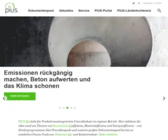 Pius-Info.de(Ressourceneffizienz und Produktionsintegrierter Umweltschutz im Überblick) Screenshot