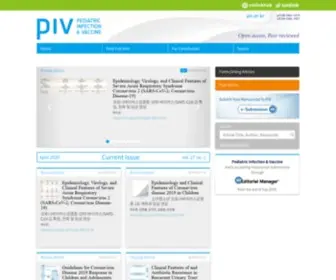 Piv.or.kr(Pediatric Infection & Vaccine) Screenshot