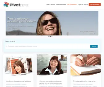 Pivotplanet.com(Advice from advisors on career transition) Screenshot