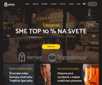 Pivovarhostinec.sk(Pivovar Hostinec) Screenshot