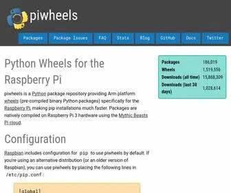 Piwheels.org(piwheels) Screenshot