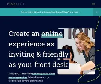 Pixalitydesign.com(Web Design for Fitness) Screenshot