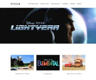 Pixar.com(Pixar Animation Studios) Screenshot