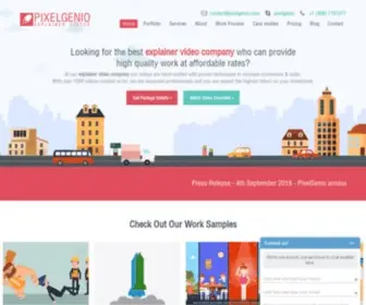 Pixelgenio.com(Graphic design company & Creative design agency in Delhi) Screenshot