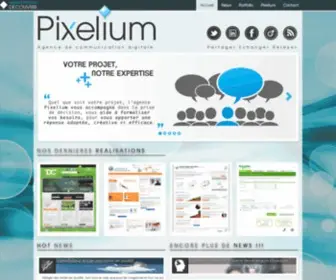 Pixelium.fr(Pixelium est la réunion de deux pôles de compétences complémentaires) Screenshot