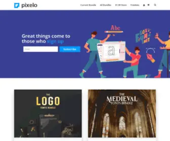 Pixelo.net(Exclusive Discounted Graphic Design Resources) Screenshot
