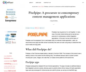 Pixelpipe.com(Precursor to Modern Content Mgmt Apps) Screenshot
