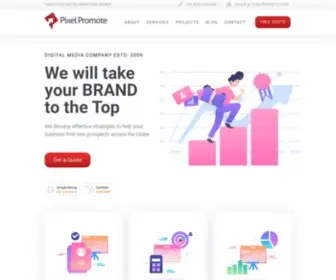 Pixelpromote.com(Digital Media Agency) Screenshot