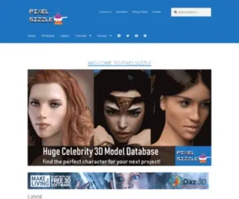 Pixelsizzle.com(Exciting Daz Studio and Poser Content) Screenshot