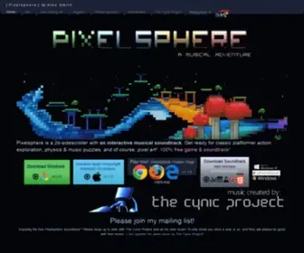 Pixelsphere.org(A musical platformer) Screenshot