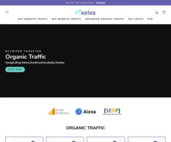 PixelXS.com(Buy Social Media Traffic And Organic Website Traffic) Screenshot