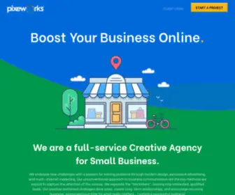 Pixeworks.com(A marketing agency) Screenshot