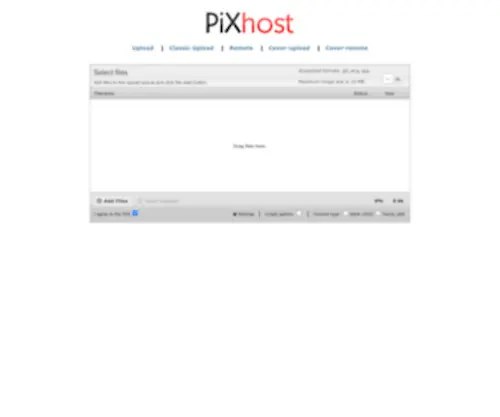 Pixhost.to(Free Image Hosting) Screenshot