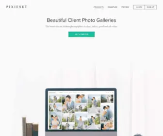 Pixieset.com(Client photo gallery for modern photographers) Screenshot