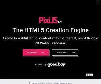 Pixijs.io(The HTML5 Creation Engine) Screenshot