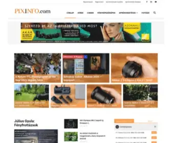 Pixinfo.com(Címlap) Screenshot