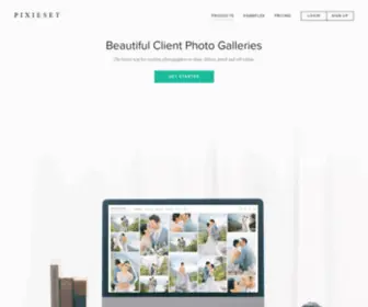 Pixiset.com(Client photo gallery for modern photographers) Screenshot