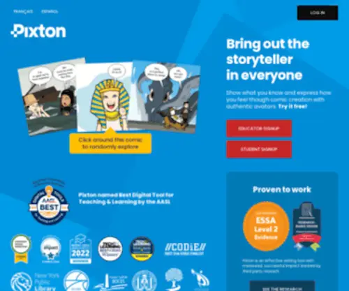 Pixton.com(Free Comic & Avatar Maker) Screenshot