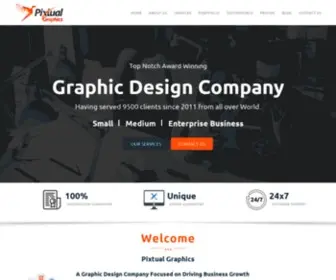 Pixtualgraphics.com(Award Winning Graphic and Web Design Company) Screenshot