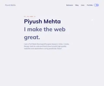 Piyushmehta.com(Piyush Mehta) Screenshot