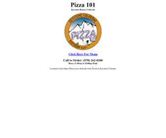 Pizza101.biz(Pizza 101 Keystone Colorado) Screenshot