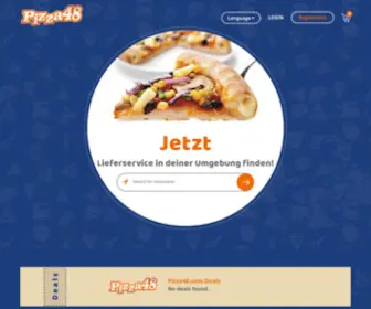 Pizza48.com(Deine Suchmaschine für Lieferservice & Restaurants) Screenshot