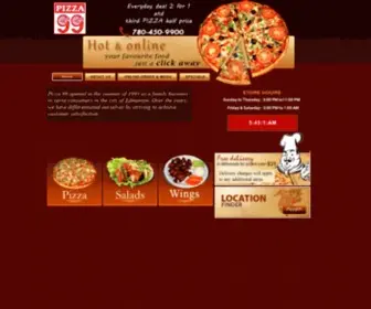 Pizza99.com(The Official Home Page of Pizza 99 LTD) Screenshot