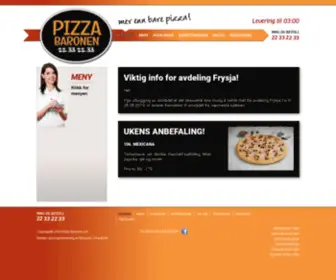 Pizzabaronen.no(Pizza Baronen) Screenshot