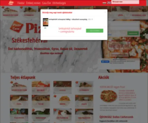 Pizzacasa.hu(Pizza) Screenshot