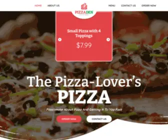 Pizzaden.com(Fresh Pizza in Oakville Area) Screenshot